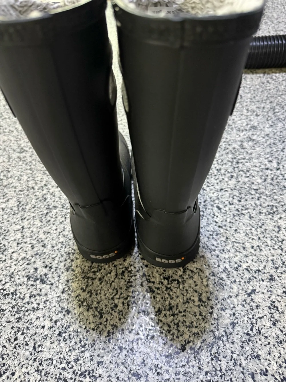 Kids Bogs Black Waterproof Fleece-Lined Tall Boots